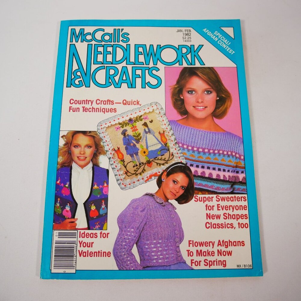 Vintage Craft Book Lot Of 9 Afghans Sweaters Needlework 1950s-80s - Picture 6 of 16